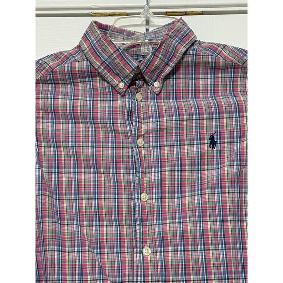 Ralph Lauren Boys Plaid Long-Sleeve Button-Up Shirt, Size M (10-12) - Picture 3 of 5